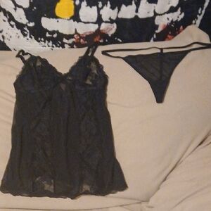 Elegant Black Lace Lingerie Set